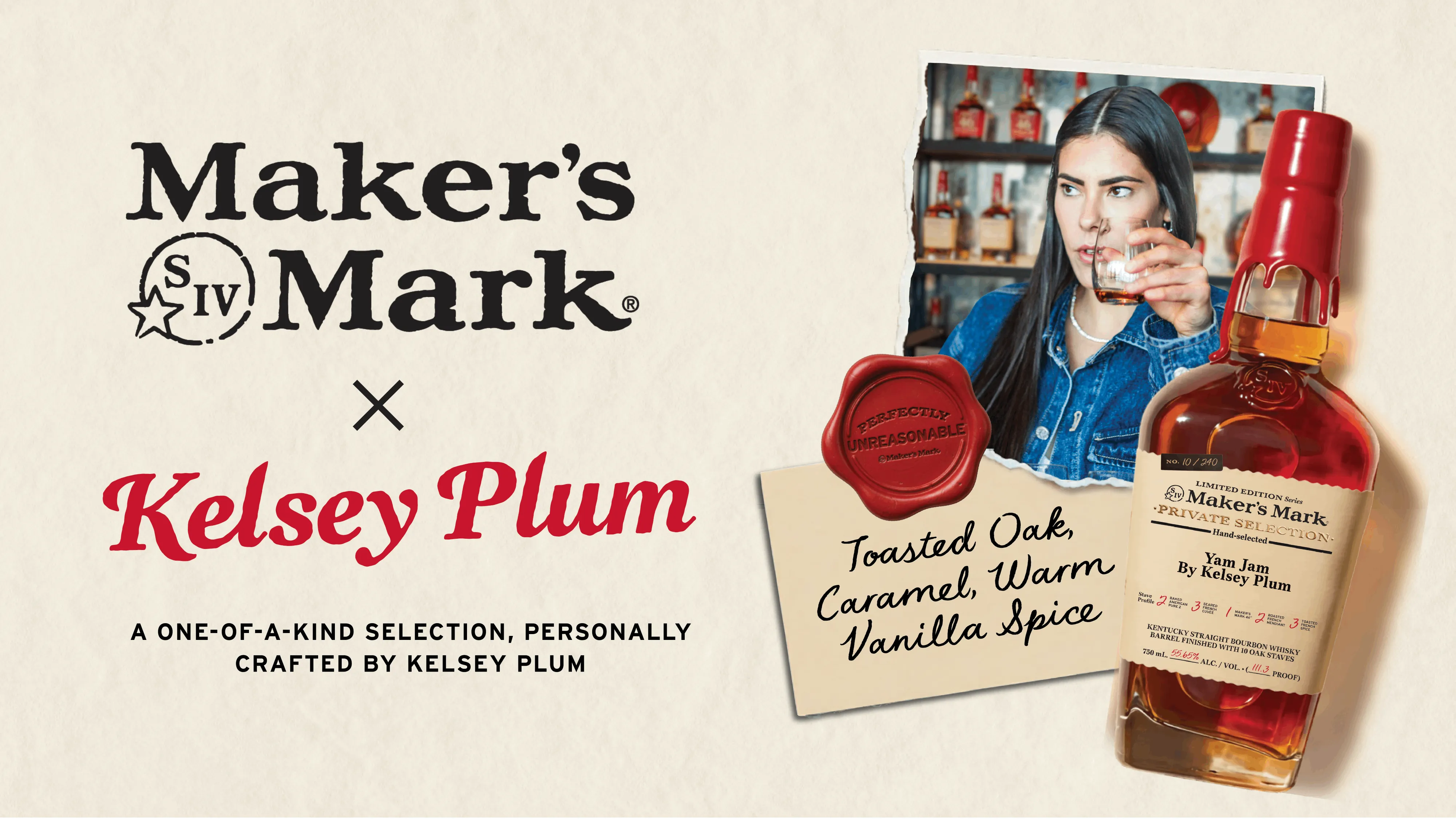 Kelsey Plum Private Selection Bourbon Whiskey | Maker's Mark
